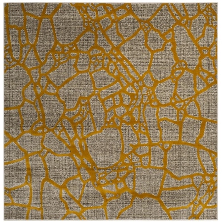 Safavieh Porcello Power Loomed Square Area Rug Light Grey & Yellow - 6 ft.-7 in. x 6 ft.-7 in. PRL7737C-7SQ